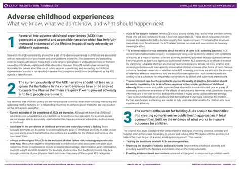 Adverse childhood experiences: What we know, what .